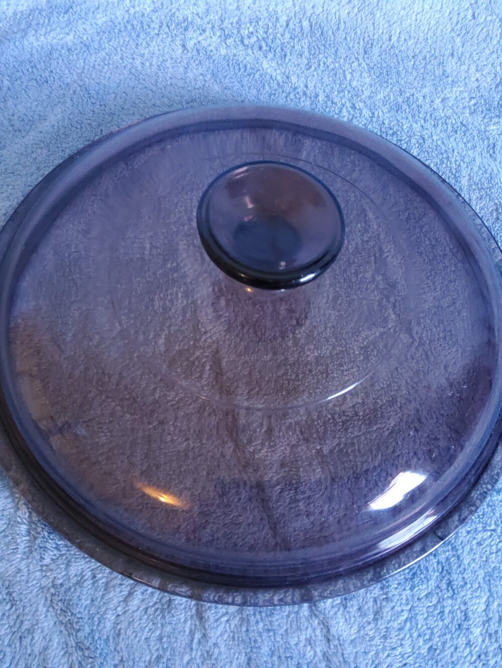 Vintage Pyrex Visions Cranberry Amethyst Purple Glass Lid V-2.5-C 8.5" Round